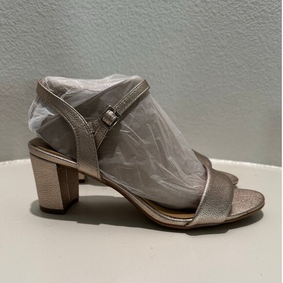 NATURALIZER NIB $120 Bristol Dress Sandal Gold Size 9.5W - Picture 7 of 10